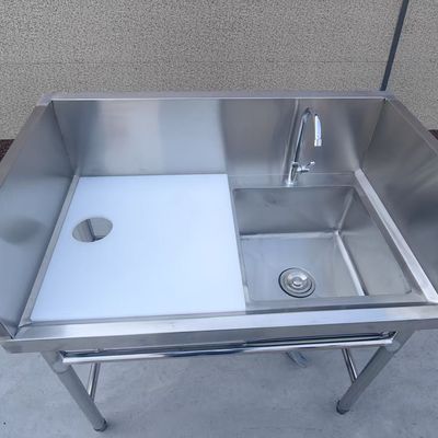 不锈钢宰鱼杀鱼台超市商用水果厨房宰杀鸡鸭操作台切配台304水槽
