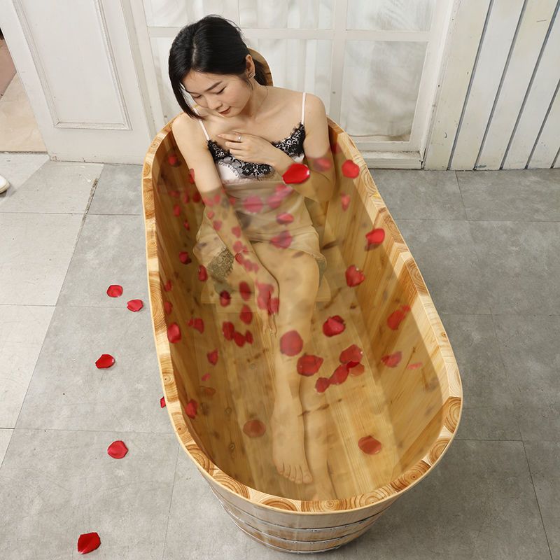 美容院泡澡木桶单成人浴缸浴桶木桶家用洗澡盆沐浴木桶薰蒸桶带盖