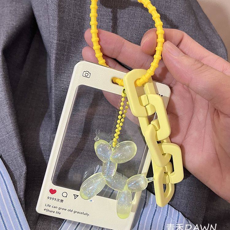 小卡卡套可挂书包ins夜光气球狗钥匙扣卡套一体公交校园卡门禁卡,收纳整理,卡套,淘宝优惠券,粉丝福利购,淘宝优惠卷
