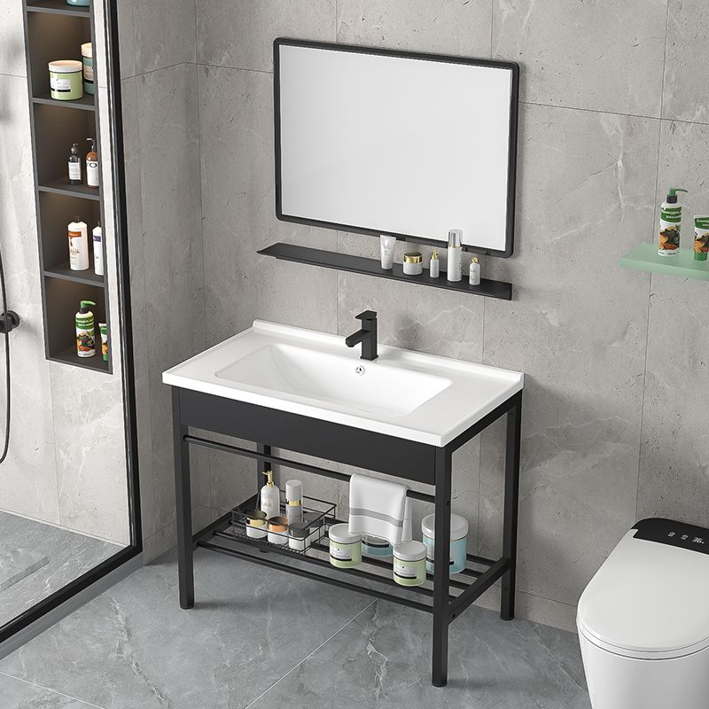 定制落地式加厚不锈钢支架立柱盆洗漱面盆洗手盆小户型左右洗脸盆