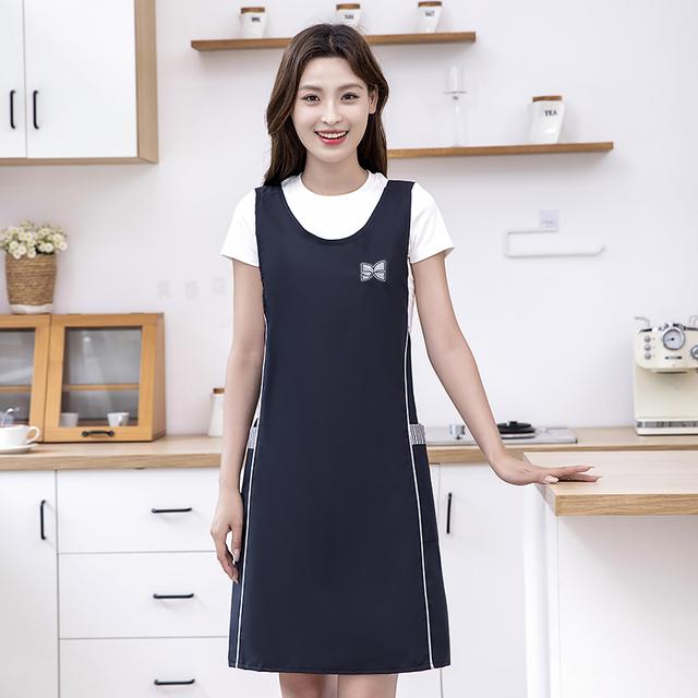 运动时尚风宽肩带防水防油围裙柔软好洗男女款工作服可定制印字