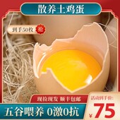 土鸡蛋..新鲜土鸡蛋农家林间散养正宗营养柴蛋顺丰50枚破损包赔