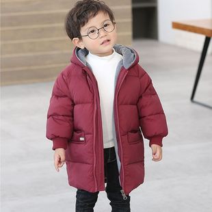 儿童羽绒服中长款男童女童一岁加厚宝宝2洋气3岁婴儿小童冬季外套