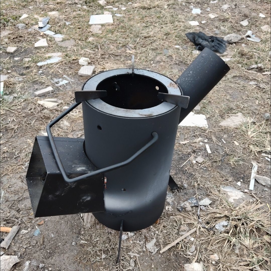 轻捷户外野外柴火炉野餐便携式露营野炊多功能新款火箭炉分体式