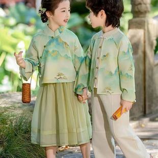 男童汉服日常可穿幼儿园儿童中式改良幼儿园汉服夏季中国男女套装