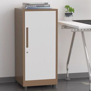 钢制矮柜办公室带抽屉储物活动柜床头柜带锁文件柜资料柜带轮单门