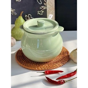 家用陶瓷猪油罐耐高温厨房储油罐带盖调味料罐