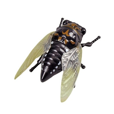 创意知了可爬行蝉叽喳虫会动发条玩具好玩昆虫模型上链格斗甲虫