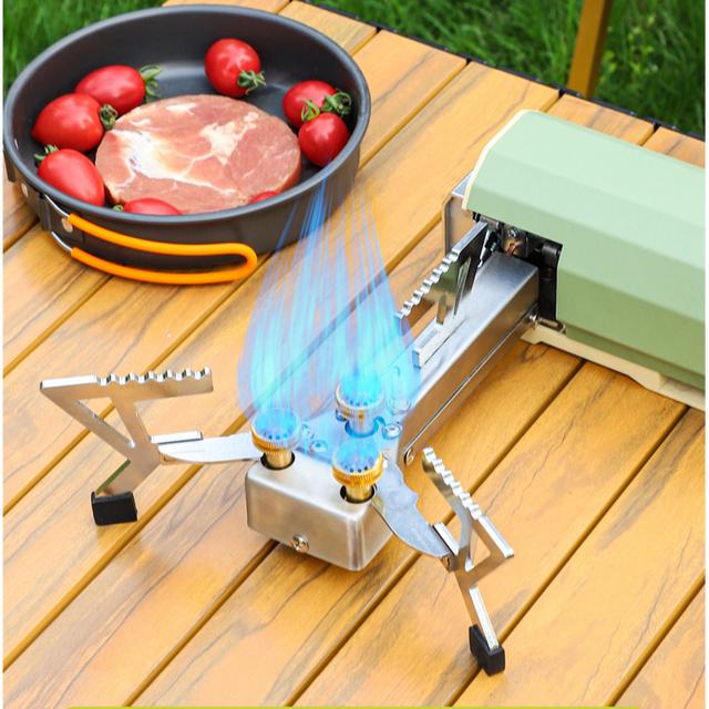 户外露营便携式折叠式分体炉卡斯炉炉具煤燃气灶瓦斯炉卡磁炉猛火