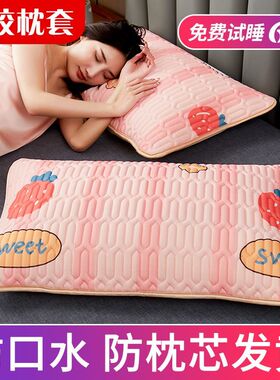 冰丝枕套一对装夏季乳胶枕头套凉爽枕芯套单只4874cm成人乳胶枕套