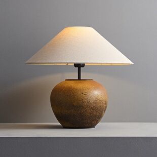 复古中古风台灯日式摆件卧室网红侘寂风台灯民宿设计师装饰灯摆件