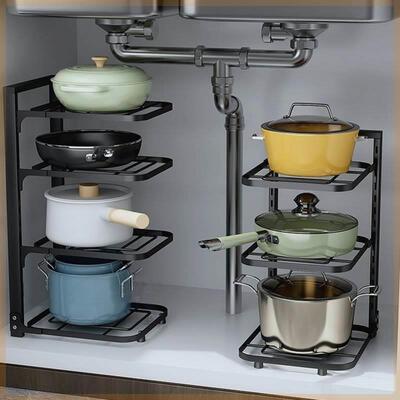 Pan rack Pot rack Organizer Kitchen storage rack Cabinet锅架