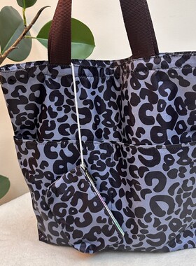 45x40cm 多口袋时尚防水折叠大号拉链单肩手提购物休闲买菜包