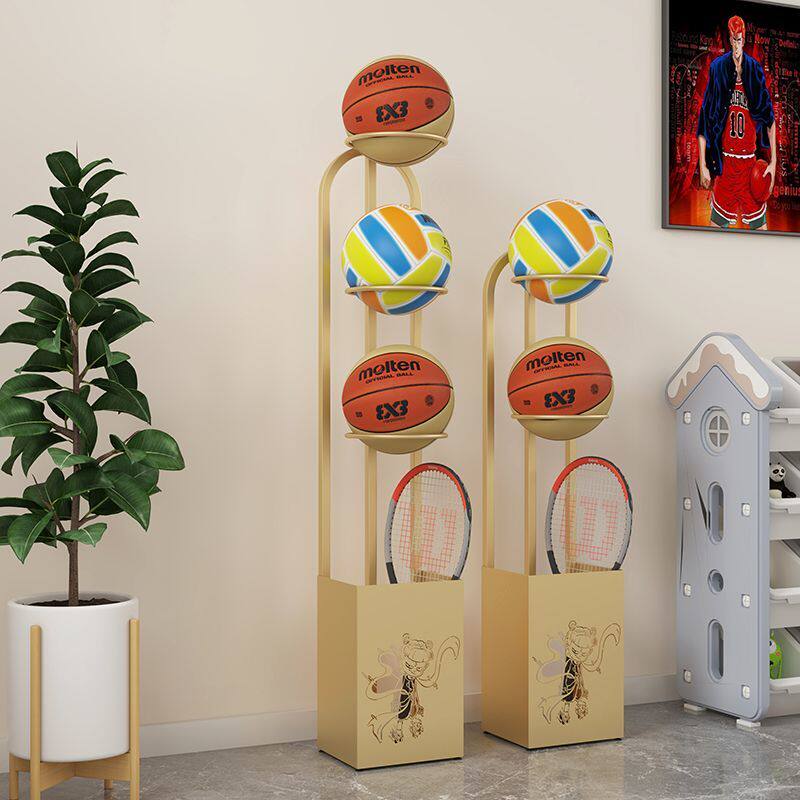 家用雨伞桶落地式足球篮球收纳架羽毛球拍健身运动收纳框哪吒2图1