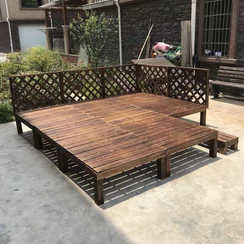 户外防腐木地板阳台休闲自铺木平台实木地台增高防水防晒支持定制