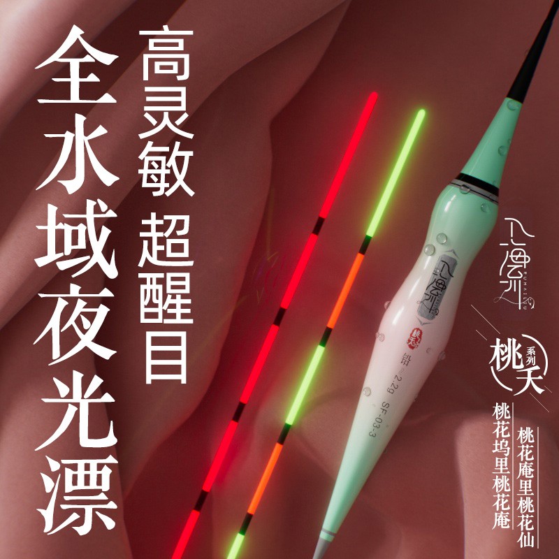 入海流咬钩变色电子浮漂加粗醒目日夜两用硬尾夜光漂高灵敏大物漂