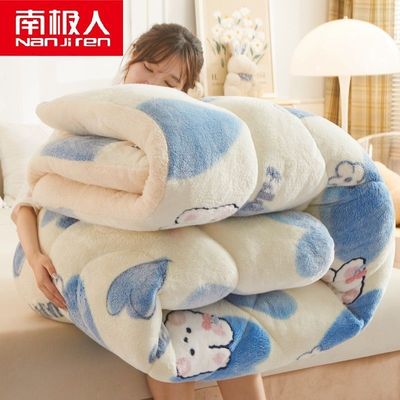 南极人羊羔绒被子棉被冬款双面绒驼毛被保暖加厚雪花绒加绒被芯