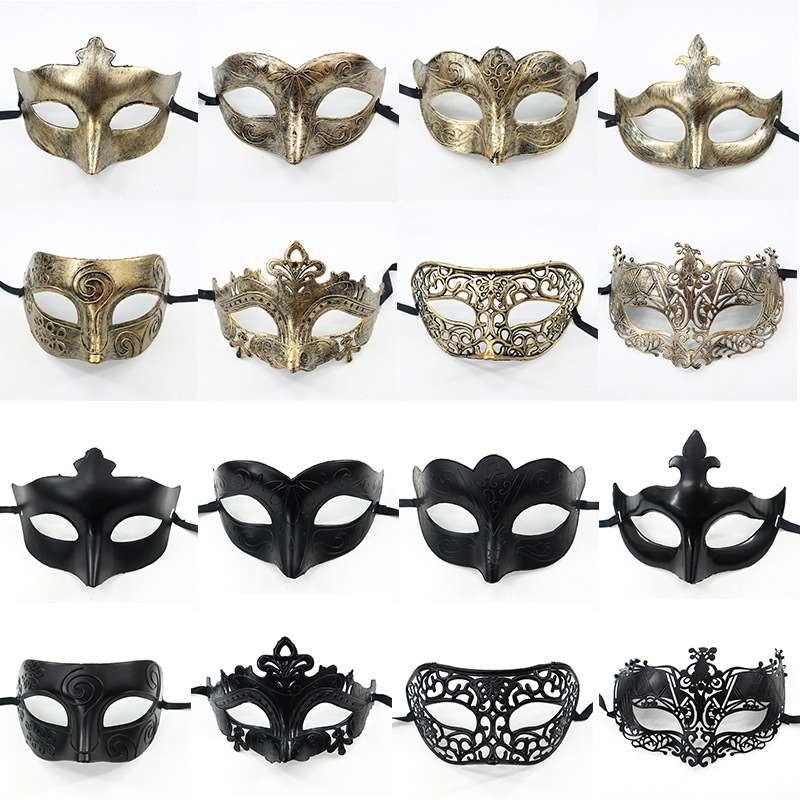Halloween party mask retro prince flat head mask antique cop