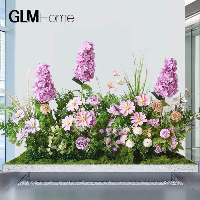 莫奈花园仿真花造景大型落地假花摆设橱窗室内布置装饰绿植物仿生