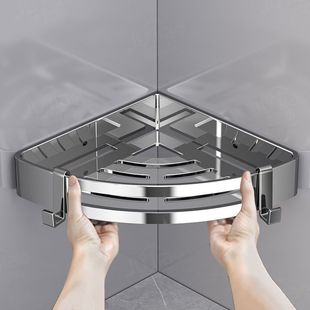 304不锈钢浴室置物架三角架浴室角架洗澡间置物架壁挂卫浴三角篮