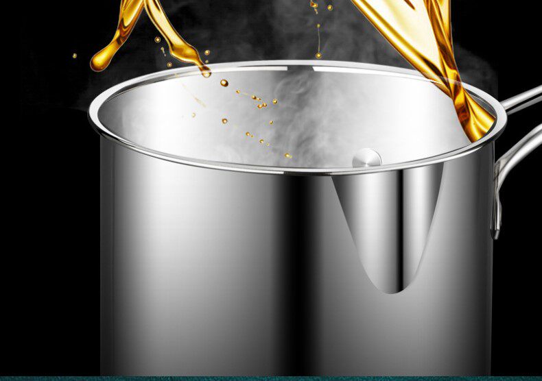 Фритюрница 家用深煎锅，304不锈钢，燃气迷你煎锅，日式带过滤网，天妇罗，节油小煎锅