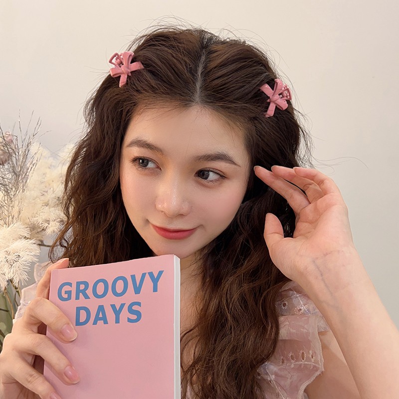 蝴蝶结小抓夹半扎发夹子编发卡子侧边夹甜美公主头小夹子新娘百搭