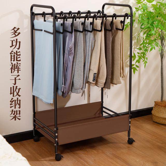 裤子收纳架落地可移动裤架衣柜挂晾衣架多功能家用裤裙架收纳神器