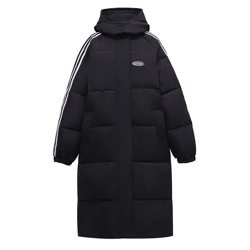 超好看2024新款冬季韩版宽松长款羽绒棉服女加厚棉袄过膝棉衣面包