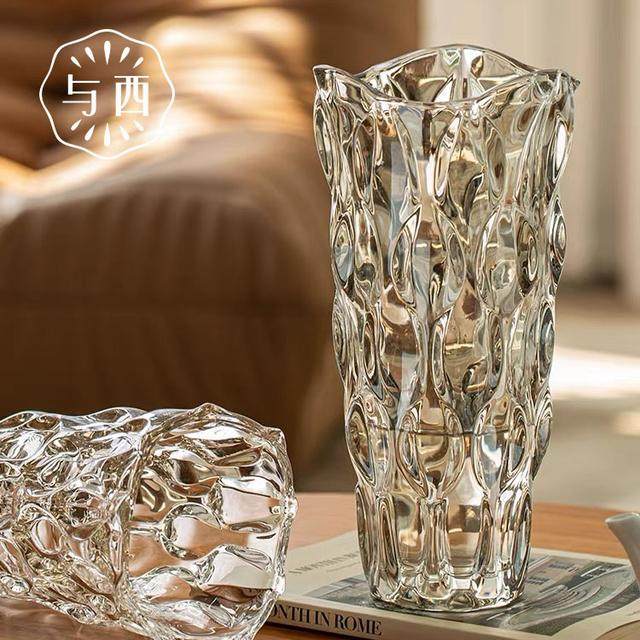 北欧轻奢ins风玻璃花瓶高级感网红透明客厅花瓶插花客厅,鲜花速递/花卉仿真/绿植园艺,花瓶,淘宝优惠券,粉丝福利购,淘宝优惠卷