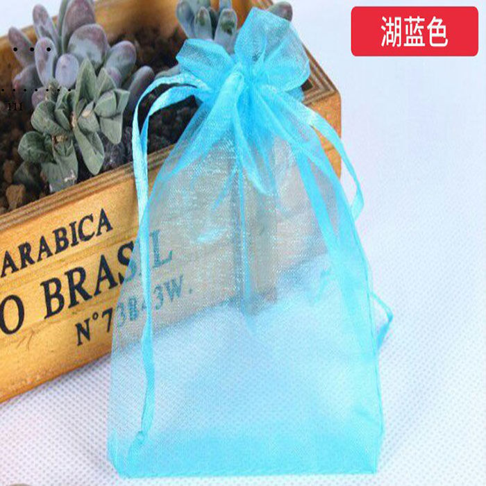 装桂花的袋子多色纱袋抽绳包装透明纱网袋多尺寸礼品袋试用小袋子