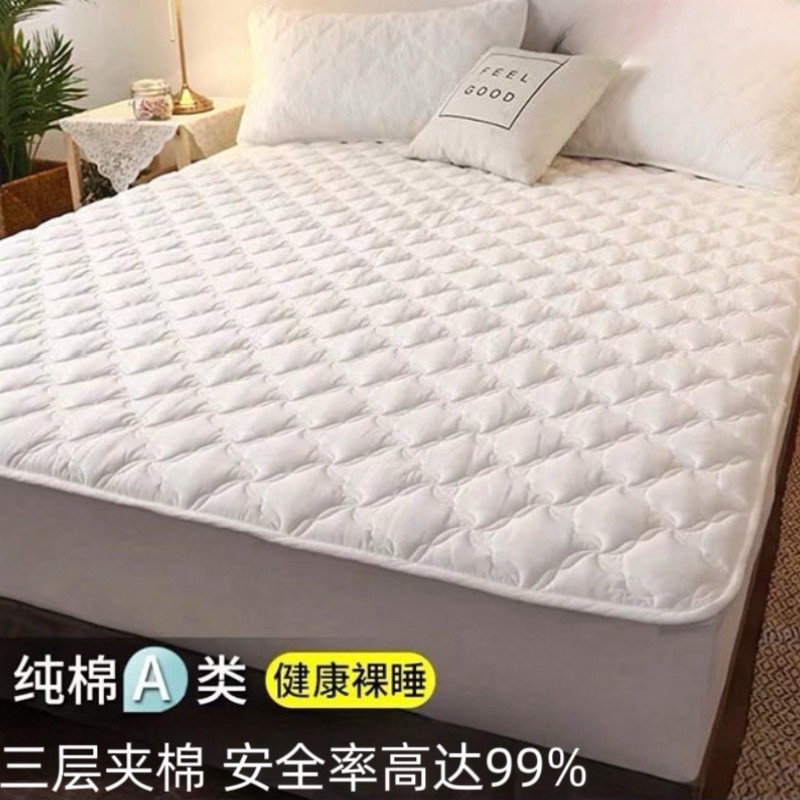 高端A类100%全棉夹棉加厚床笠纯棉床罩床垫罩套防滑床四季床套罩