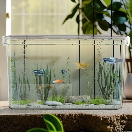 鱼缸生态箱高清高透PET金鱼缸饲养水族乌龟仓鼠生态造景收纳箱子