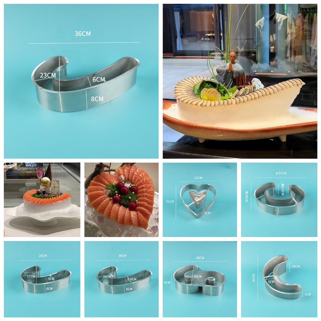 海鲜姿造模具摆盘模具刺身摆盘模具冰盘模具刺身冰雕模具摆盘工具