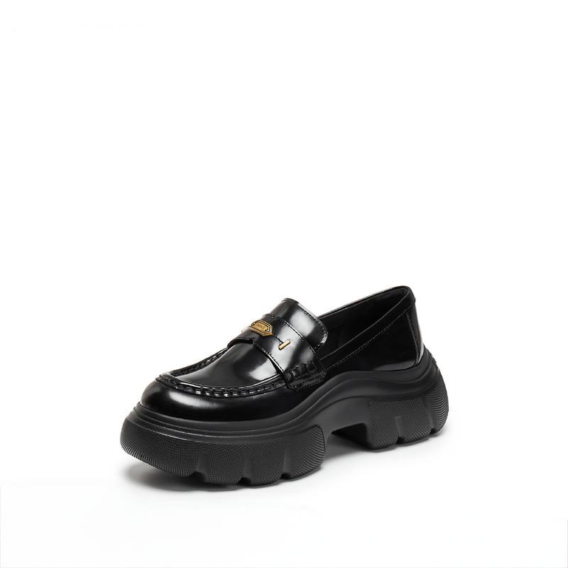 专柜正品思加图25冬秋叶伯爵英伦风乐福鞋一脚蹬小皮鞋女ESF23CA5