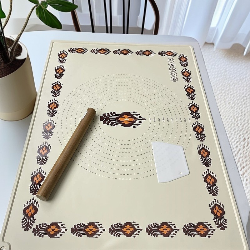 （hasoy新疆包邮）家用简约网红硅胶防滑擀面袋防水欧美裁剪面垫