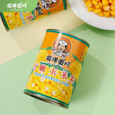 海洋派对香甜玉米粒罐头水果玉米速食寿司甜玉米粒400g新品