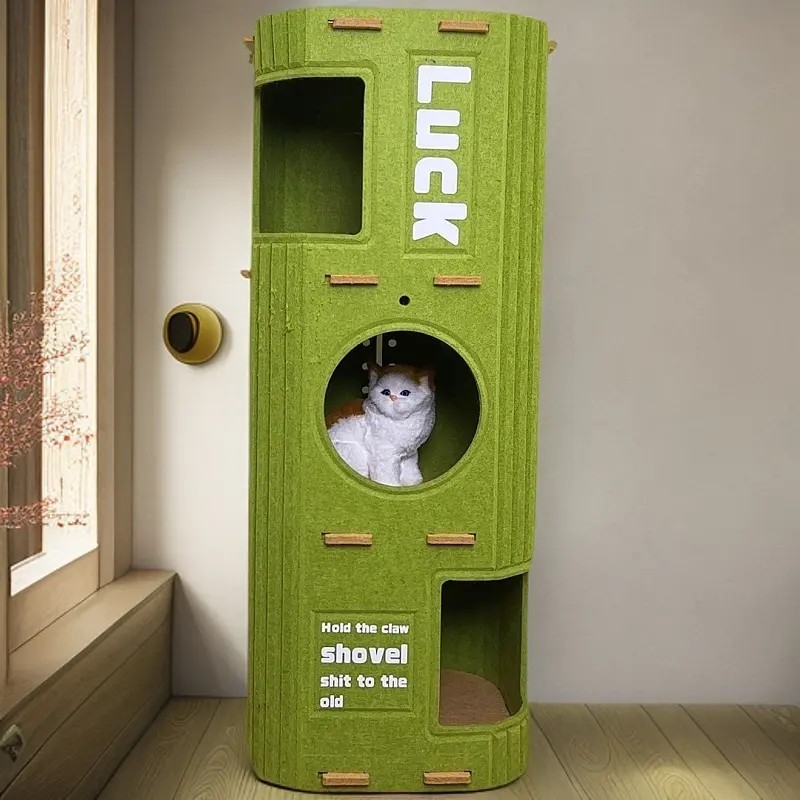 轻奢多层树洞猫别墅宠物窝猫抓板猫窝一体透气不易倒猫爬架躲避屋