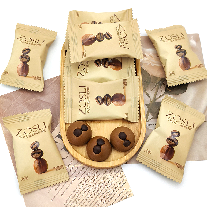 英国ZOSLI佐斯里巧克力豆咖啡奶脆冰镇提神休闲零食喜糖散装