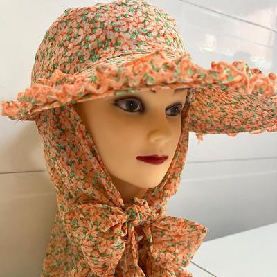 防晒帽遮后颈夏季防晒帽子防风防尘护脸护颈男女骑车遮阳帽户外工