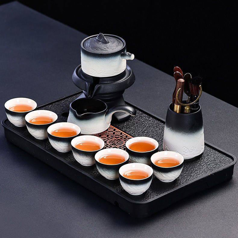 高档轻奢懒人自动整套功夫茶具套装2024新款茶杯家用送礼泡茶器具
