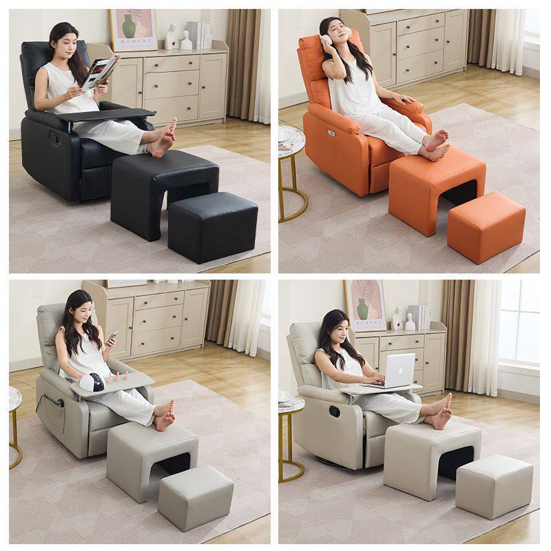 多功能太空舱美甲沙发美容美睫椅足浴可躺单人沙发懒人电动沙发