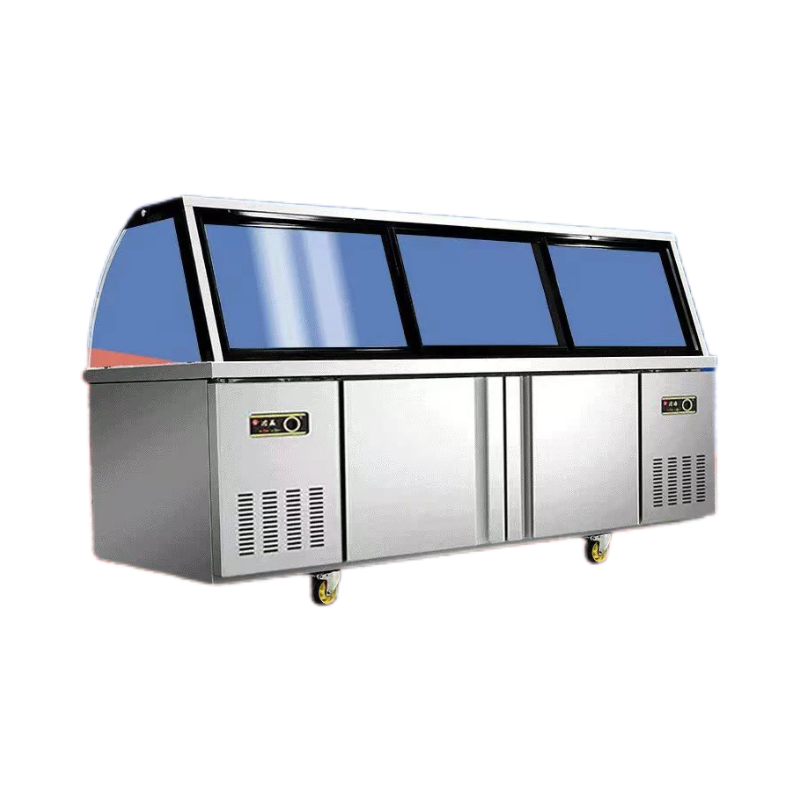 熟食展示柜双温商用凉菜卤菜保鲜点菜玻璃超市烧烤冷藏冷冻冰柜