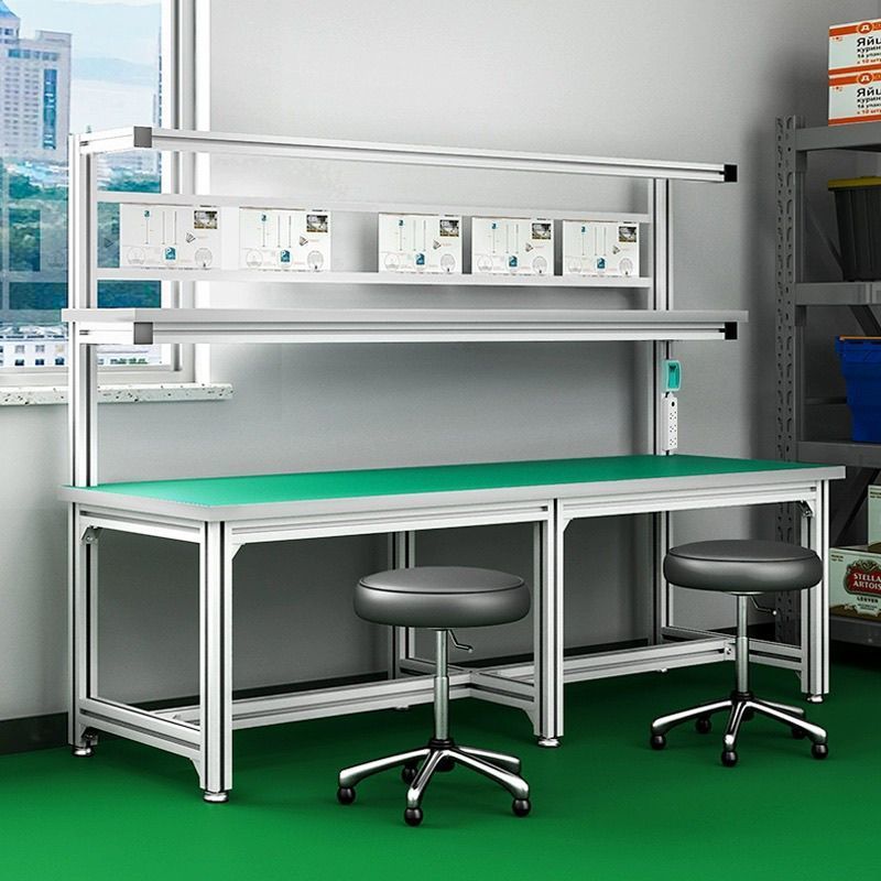 铝合金防静电工作台车间装配维修检验操作台生产线铝型材打包桌子