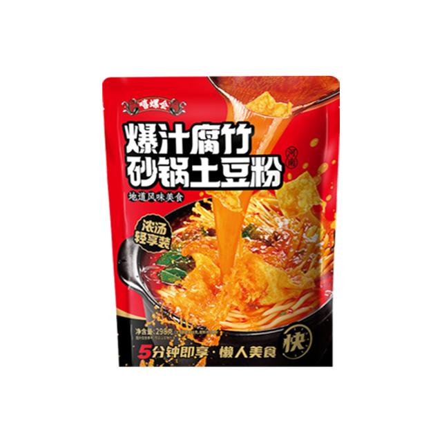 嘻螺会 爆汁腐竹砂锅土豆粉298g*7袋+赠同款1袋