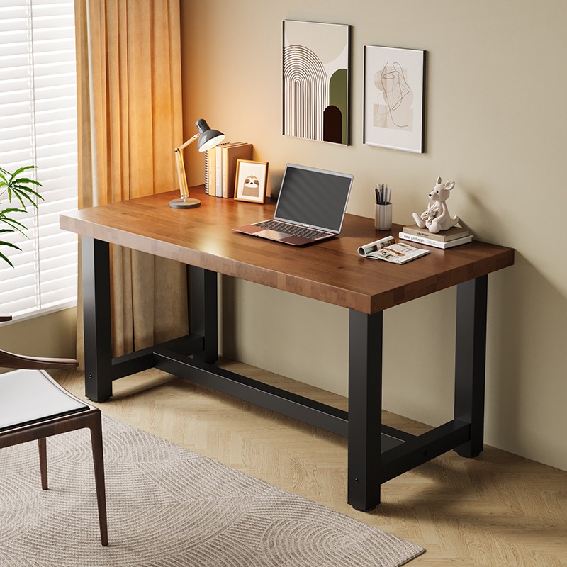 宾纳得T80实木电脑桌家用茶桌书桌办公桌长条工作台加粗加厚桌子