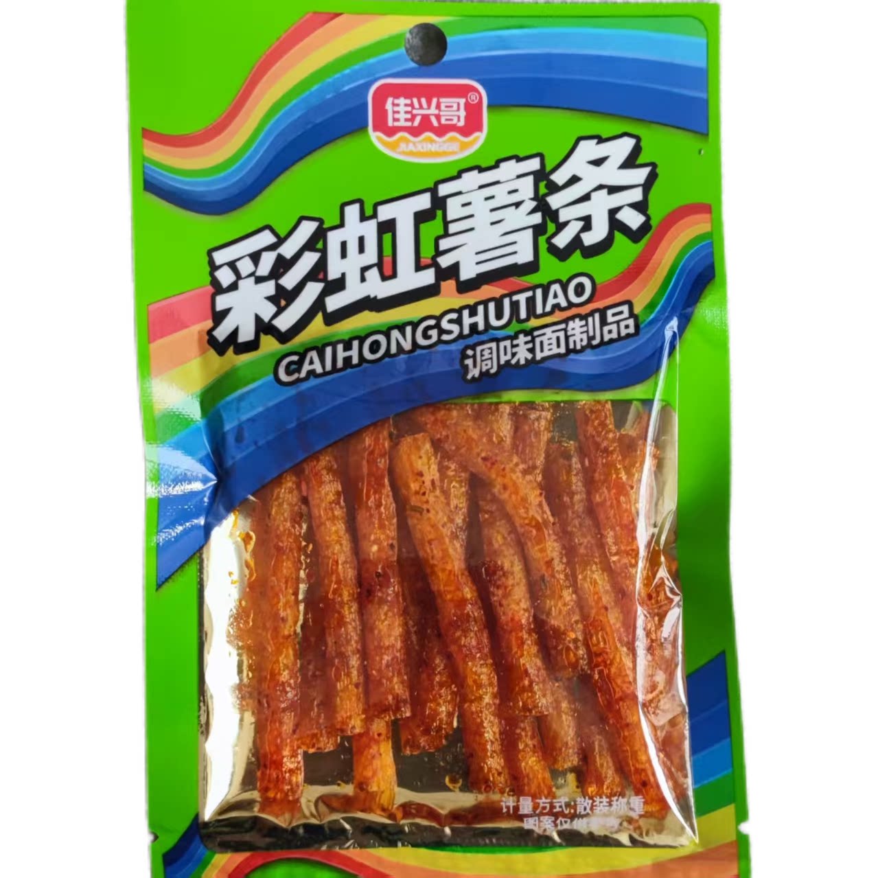 佳兴哥彩虹薯条辣条甜辣速食商超小卖部