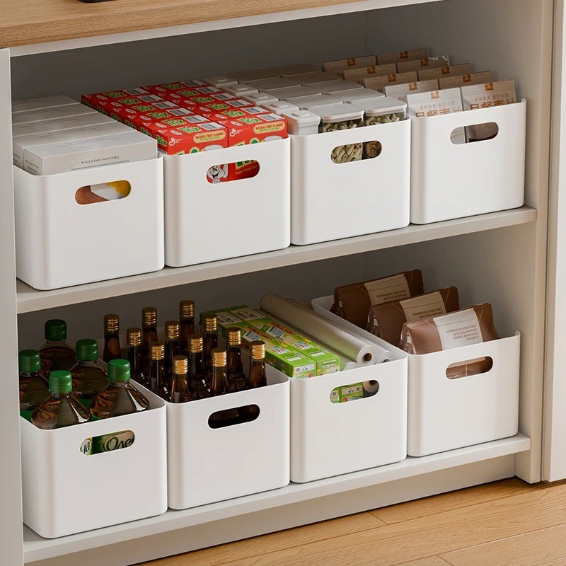 杂物收纳筐化妆品收纳盒家用抽屉式厨房橱柜整理桌面零食玩具储物