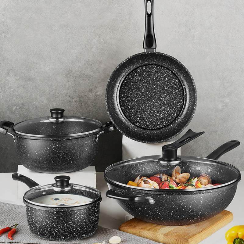 cooking pot 3set frying pan soup non stick tool pot - 实物图