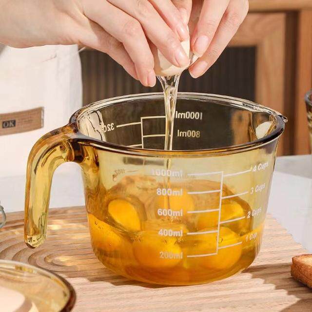 【希乐扣自营】量杯耐高温家用厨房烘焙食品级玻璃杯带刻度牛奶杯图片