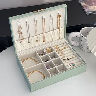 首饰盒大容量高档轻奢精致珠宝戒指耳饰金饰收纳盒2023新款礼物盒